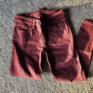American Eagle Maroon Jeans